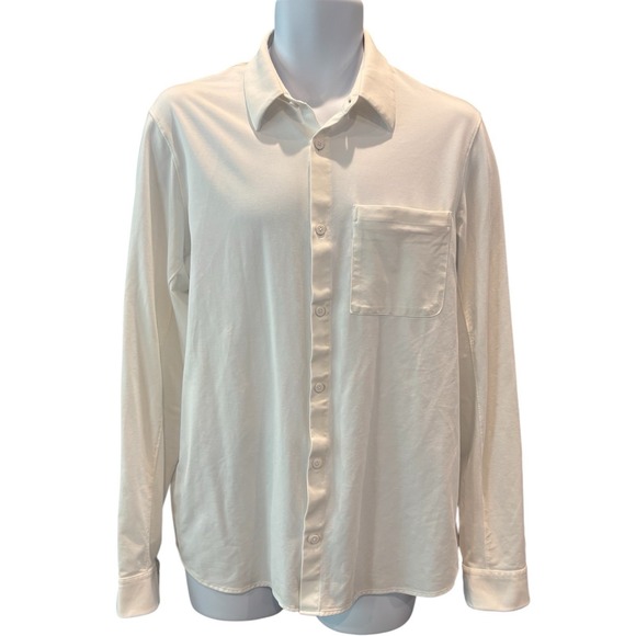 Lemon Other - Lululemon White Button-Front Shirt – Men's L Luxe‎ Athleisure